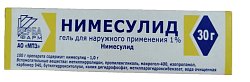 Купить нимесулид, гель для наружного применения 1%, 30 г в Балахне