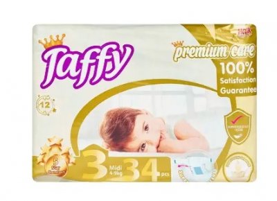 Купить taffy premium (таффи) подгузники для детей, размер 3 (4-9 кг) 34шт в Балахне