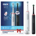 Купить oral-b (орал-би) электрическая зубная щетка 3772 с зарядным устройством 3757 белая+черная pro 3 d505.523.3н, 2шт. в Балахне