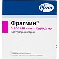Купить фрагмин, раствор для внутривенного и подкожного введения 2500 анти-ха ме/0,2 мл, шприцы 0,2мл, 10 шт в Балахне