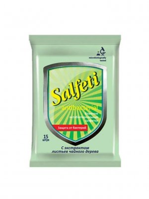 Купить salfeti (салфети) салфетки влажные антибактериальные очищающие 15шт в Балахне