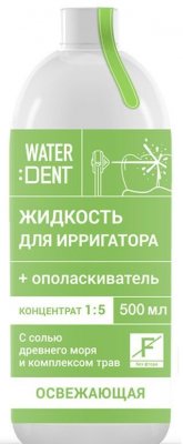 Купить waterdent (вотердент) жидкость для ирригатора освежающая без фтора+ополаскиватель, 500мл в Балахне
