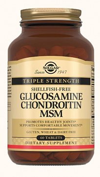 Solgar (Солгар) Глюкозамин, Хондроитин комплекс с МСМ, таблетки 60 шт БАД