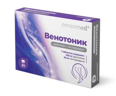 Купить венотоник (диосмин+гесперидин) консумед (consumed) 500мг, таблетки, 30 шт бад в Балахне