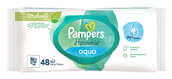 Купить pampers (памперс) салфетки влажные детские harmonie aqua 48шт в Балахне