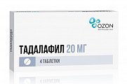 Купить тадалафил, таблетки, покрытые пленочной оболочкой 20мг, 4 шт в Балахне