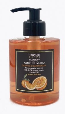 Купить organic guru (органик) мыло жидкое апельсин и лемонграсс 300 мл в Балахне