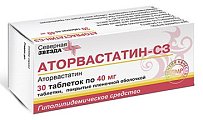 Купить аторвастатин-сз, таблетки, покрытые пленочной оболочкой 40мг, 30 шт в Балахне