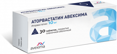 Купить аторвастатин-авексима, таблетки, покрытые пленочной оболочкой 10мг, 30 шт в Балахне