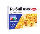 Купить рыбий жир обогащенный витаминами а, д, е, капсулы 370мг, 100 шт бад в Балахне