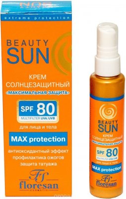 Купить флоресан (floresan) beauty sun крем солнцезащитный максимальная защита, 75мл spf-80 в Балахне