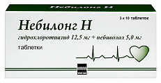 Купить небилонг н, таблетки 12,5мг+5мг, 30 шт в Балахне