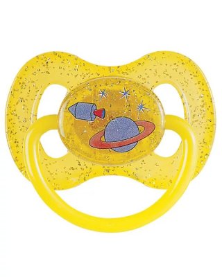 Купить canpol (канпол) пустышка круглая латексная 0-6 месяцев space желтая 1 шт в Балахне