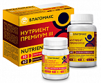 Купить благомакс нутриент премиум iii набор капсула 1 мультивитамины и минералы 30шт + капсула 2 баланс пребиотик пищевые волокна био-с 30шт бад в Балахне