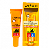 Купить биокон солнце крем защитный для чувствительных участков лица максимальная защита, 25мл spf50 в Балахне