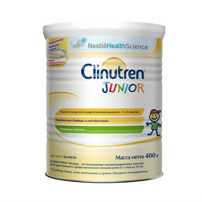 Купить clinutren junior (клинутрен юниор), смесь молочная сухая для детей 1-10лет, 400г в Балахне