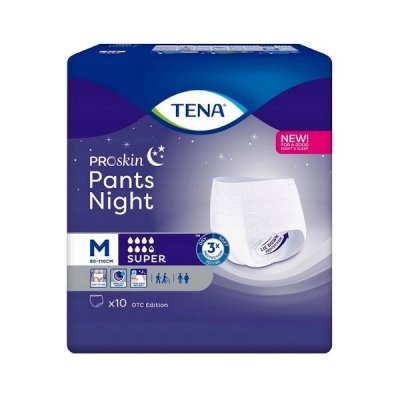 Купить tena proskin pants night super (тена) подгузники-трусы размер m, 10 шт в Балахне