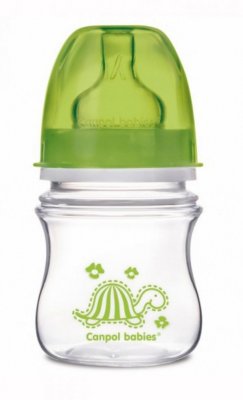 Купить canpol (канпол) бутылочка пластиковая easystart colourful антиколиковая с широким горлом с 3 месяцев, 120 мл в Балахне