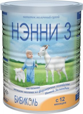 Купить нэнни 3 смесь на основе натурального козьего молока с пребиотиками с 12 месяцев, 400г в Балахне