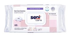 Купить seni care (сени кеа) салфетки влажные сенситив 68шт в Балахне