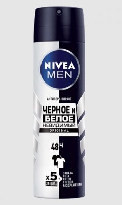 Купить nivea (нивея) для мужчин дезодорант спрей невидимый для черного белого, 150мл в Балахне
