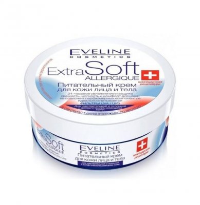 Купить eveline (эвелин) крем питательный для чувствствительной, склонной к аллергии кожи extra soft allergique 200мл в Балахне