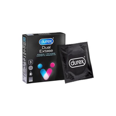 Купить durex (дюрекс) презервативы dual extase 3шт в Балахне