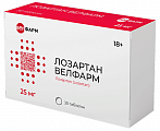 Купить лозартан велфарм, таблетки покрытые пленочной оболочкой 25 мг, 30 шт в Балахне