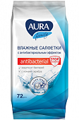 Купить aura (аура) салфетки влажные антибактериальные 72шт в Балахне