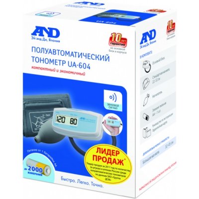 Купить тонометр полуавтоматический a&d (эй энд ди) ua-604, компактный в Балахне