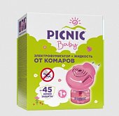 Купить пикник (picnic) baby электрофумигатор+жидкость от комаров 45 ночей, 30мл в Балахне