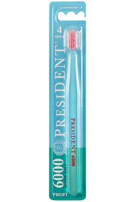Купить президент (president) зубная щетка profi super soft 6000 супермягкая, 1 шт в Балахне