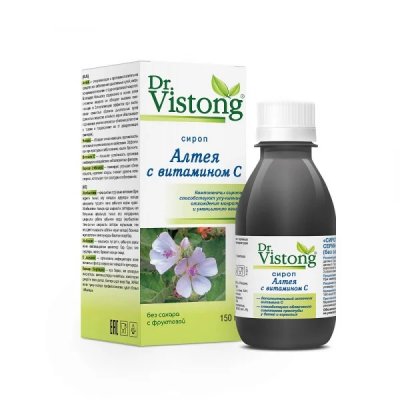 Купить dr vistong (дорктор вистонг) сироп алтея с витамином с без сахара с фруктозой, флакон 150мл в Балахне