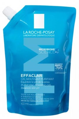Купить la roche-posay effaclar (ля рош позе) гель для умывания очищающий пенящийся для чувствительной жирной кожи лица и тела, сменный блок (рефилл), 400 мл в Балахне