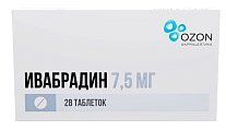 Купить ивабрадин, таблетки покрытые пленочной оболочкой 7,5мг, 28 шт в Балахне