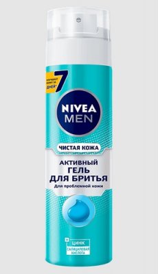 Купить nivea (нивея) для мужчин гель для бритья чистая кожа, 200мл в Балахне