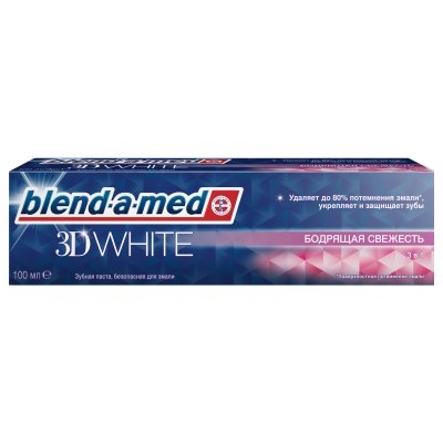 Купить blend-a-med (бленд-а-мед) зубная паста 3д вайт бодрящая свежесть, 100мл в Балахне