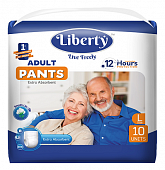 Купить liberty premium pants (либерти премиум пантс) подгузники-трусики для взрослых одноразовые l 10шт в Балахне