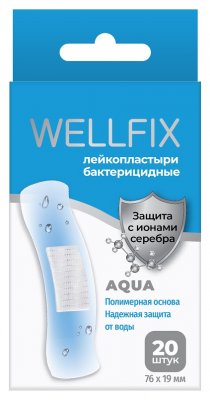Купить пластырь веллфикс (wellfix) водонепроницаемый медицинский на полимерной основе aqua, 20 шт в Балахне