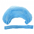Шапочка-берет Шарлотта нестерильная спанбонд плотность 15/м2, размер 1, длина 48см, голубая 125 шт