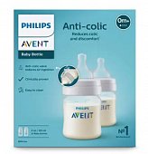 Купить avent (авент) бутылочка для кормления с рождения anti-colic с клапаном airfree 125 мл 2 шт (scy100/02) в Балахне