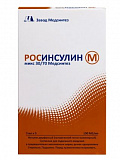 Росинсулин М Микс 30/70 Медсинтез, суспензия для подкожного введения 100МЕ/мл, картриджи  3мл в шприц-ручках РОСИНСУЛИН КомфортПен, 5 шт