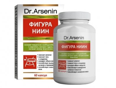 Купить фигура-ниин dr arsenin (др арсенин), капсулы 500мг 60 шт бад в Балахне