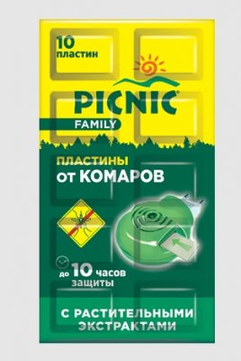 Купить пикник (picnic) family пластилки от комаров, 10 шт в Балахне