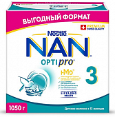 Купить nan 3 optipro (нан) смесь сухая для детей с 12 месяцев, 1050г в Балахне