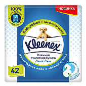Купить kleenex (клинекс) бумага туалетная влажная classic clean 42шт в Балахне